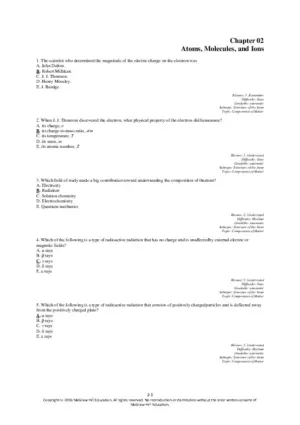 Chemistry 4th Edition Test Bank