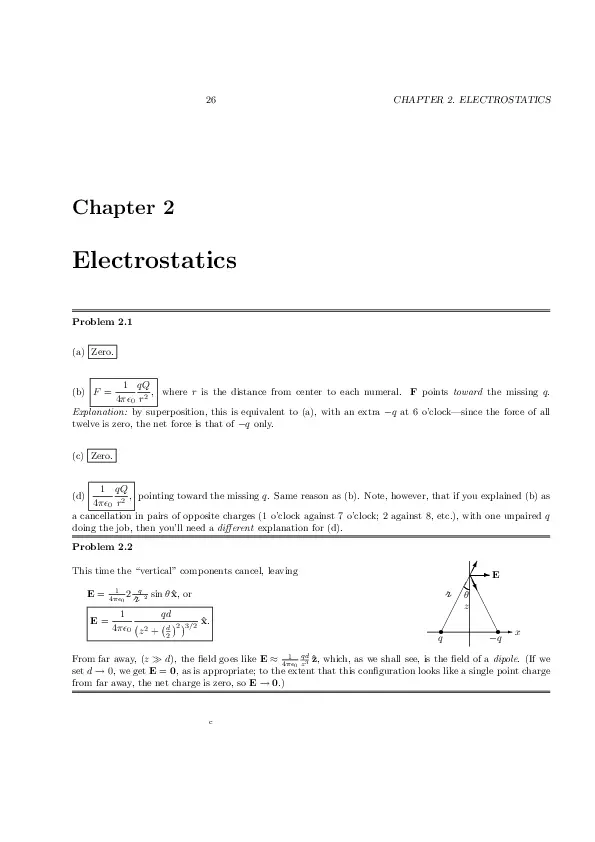 Solution Manual For Introduction To Electrodynamics, 4th Edition