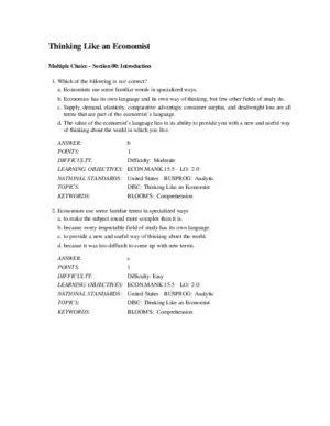 Test Bank For Principles Of Microeconomics, 7th Edition