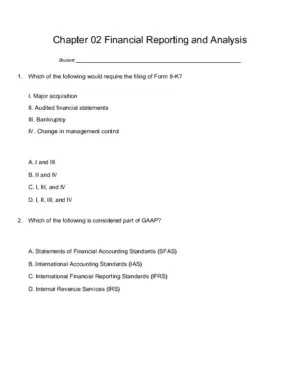 Test Bank for Financial Statement Analysis, 11th Edition