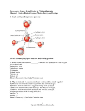 Test Bank for Environment: The Science Behind the Stories, 6th Edition
