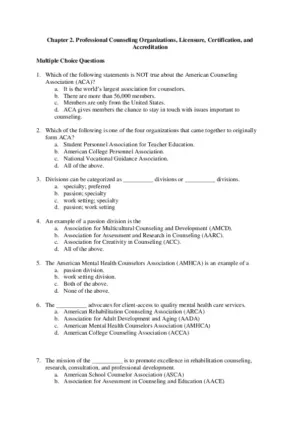 Orientation to the Counseling Profession: Advocacy, Ethics, and Essential Professional Foundations, 3rd Edition Test Bank