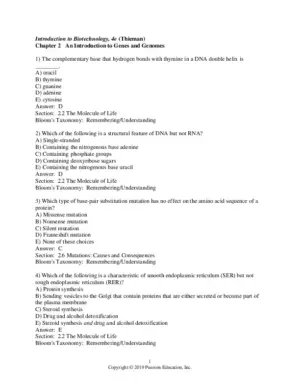 Test Bank for Introduction to Biotechnology, 4th Edition