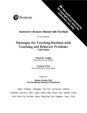 Test Bank for Strategies for Teaching Students with Learning and Behavior Problems, 10th Edition