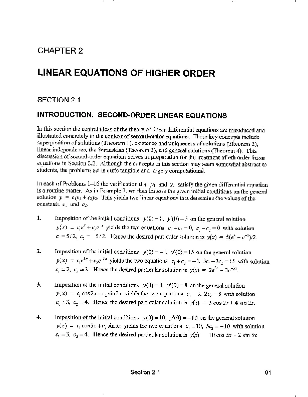 Solution Manual for Elementary Differential Equations with Boundary Value Problems (Classic Version), 6th Edition