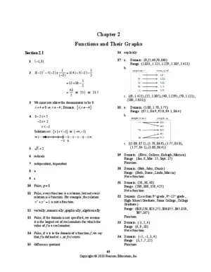 Solution Manual for Precalculus, 11th Edition