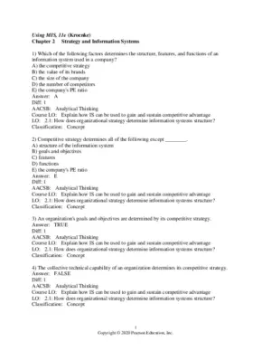 Test Bank For Using MIS, 11th Edition