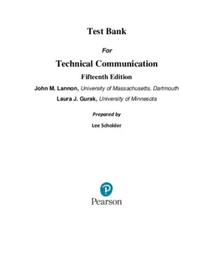 Test Bank for Technical Communication, 15th Edition