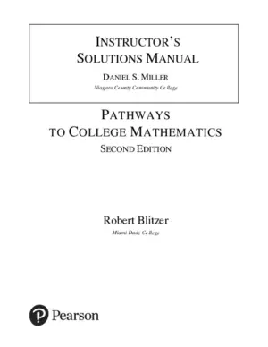 Solution Manual for Pathways to College Mathematics, 2nd Edition