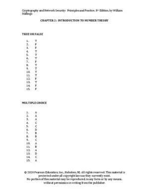 Test Bank for Cryptography and Network Security: Principles and Practice, 8th Edition