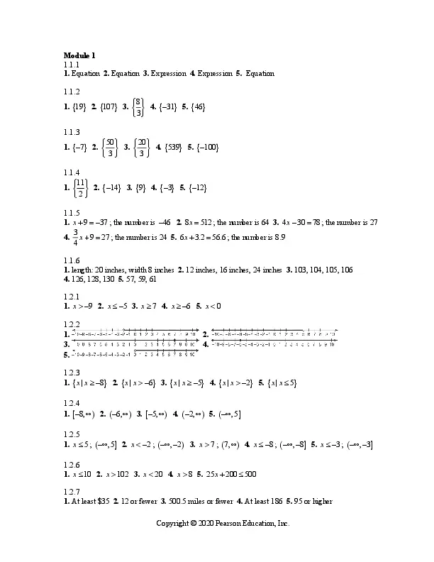 Solution Manual for Corequisite Support for College Algebra or Precalculus