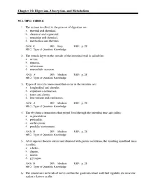 Test Bank For Williams’ Essentials of Nutrition and Diet Therapy, 12th Edition