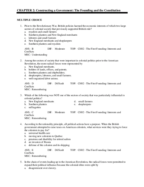 American Government: Power and Purpose, Full Fourteenth Edition Test Bank