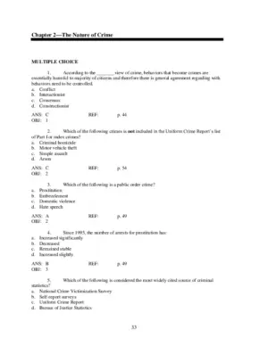 Introduction To Criminal Justice, 13th Edition Test Bank