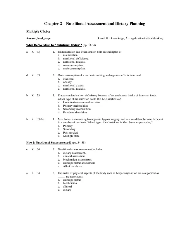 Nutritional Sciences: From Fundamentals To Food, 3rd Edition Test Bank