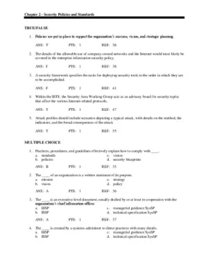 Test Bank For Guide to Firewalls and VPNs, 3rd Edition