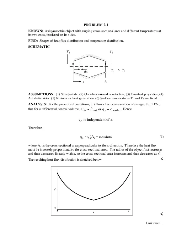 Solution Manual For Fundamentals of Heat and Mass Transfer, 8th Edition