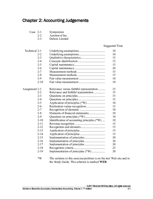 Intermediate Accounting, Volume 1, 7th Edition Solution Manual