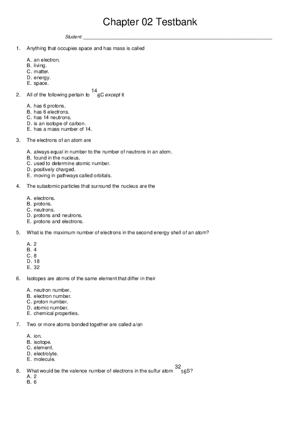 Foundations In Microbiology, 10th Edition Test Bank