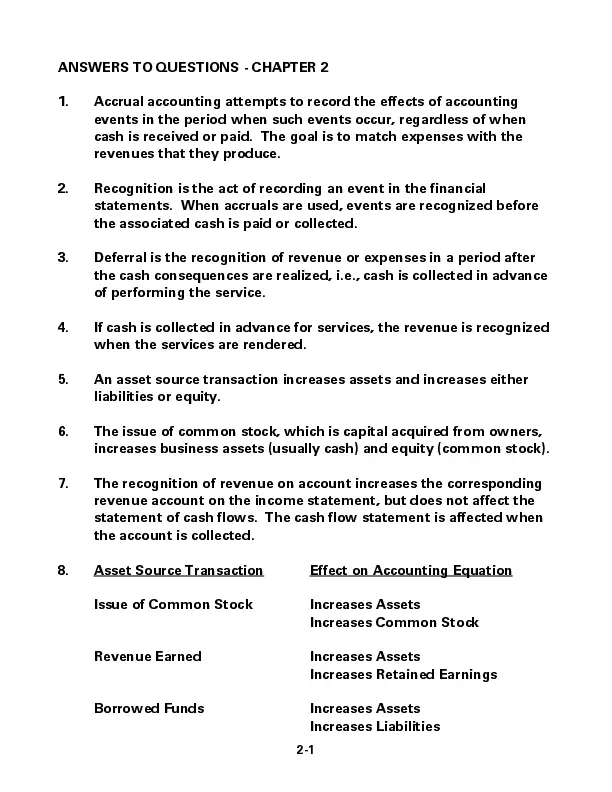 Solution Manual For Survey of Accounting, 6th Edition