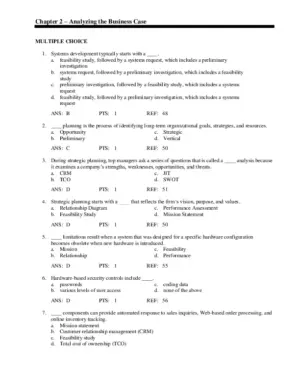 Systems Analysis And Desig, 10th Edition Test Bank
