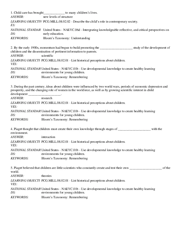 Positive Child Guidance, 8th Edition Test Bank