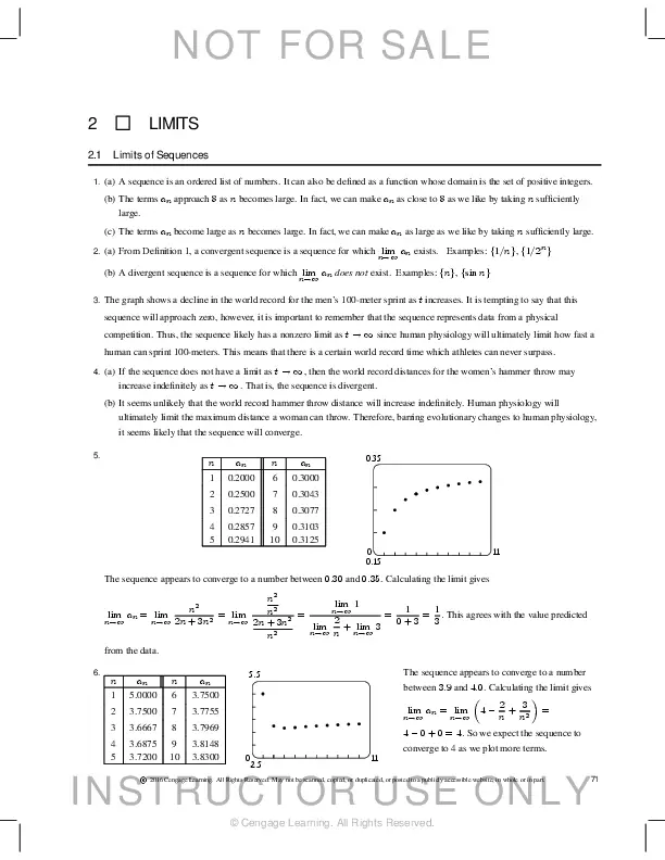 Solution Manual for Biocalculus: Calculus, Probability, and Statistics for the Life Sciences, 1st Edition