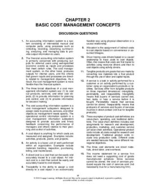 Cornerstones of Cost Management, 4th Edition Solution Manual